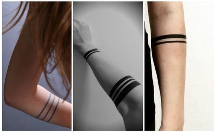 Tatuajes de líneas en el brazo finas