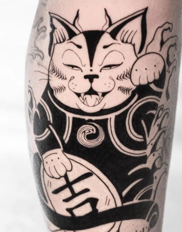 Gato japones tatuado