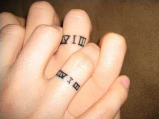 Anillos con números romanos