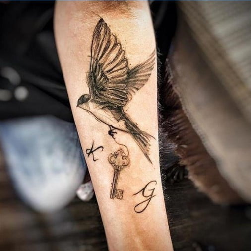 Golondrina con llave