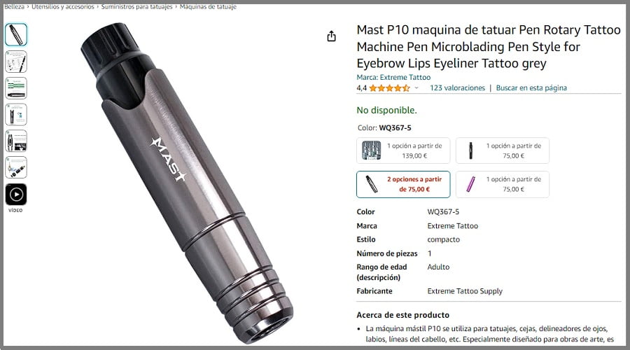 Amazon: máquinas de micropigmentación