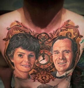 Tatuajes en pecho de hombre: retratos