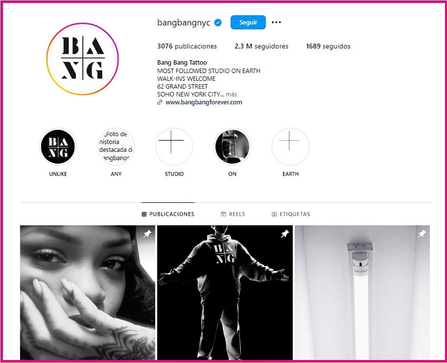 Instagram de Bang Bang