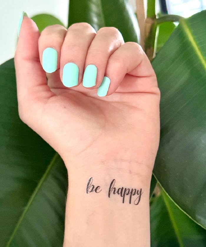 Palabras para tatuarse: be happy