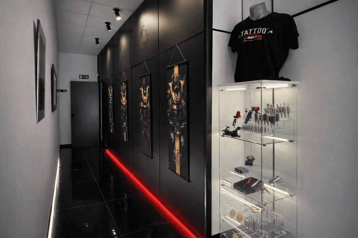 Pasillo japonés del nuevo Tattoo School Madrid